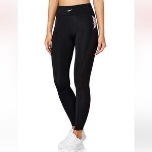 Nike Black Leggings with Silver Accents